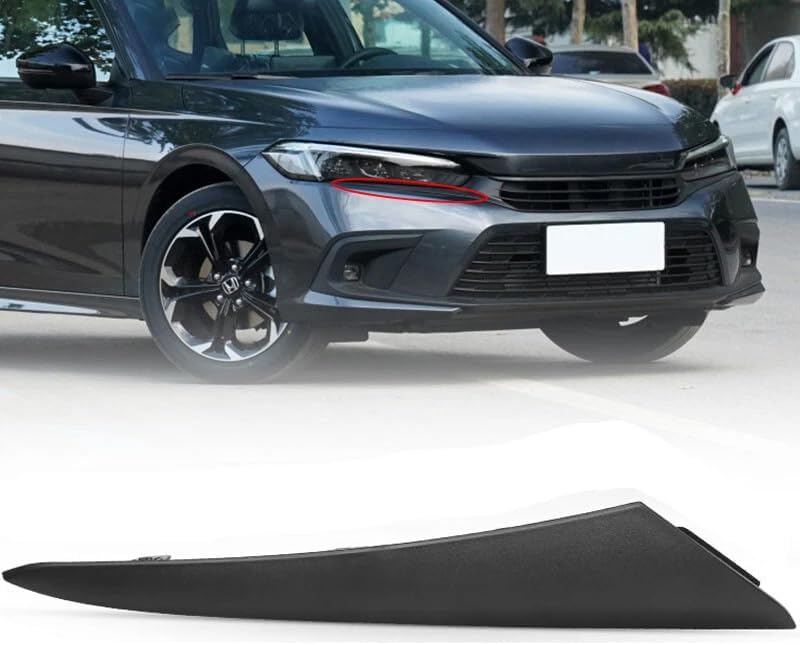 SUNNER THINKEN Front Right Headlight Eyelid Molding Trim Strip for Honda Civic 2022-2023#71202-T31-H01 71202-T20-A01 - Image 1